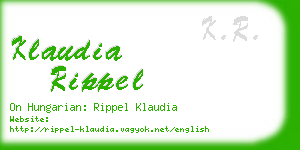 klaudia rippel business card